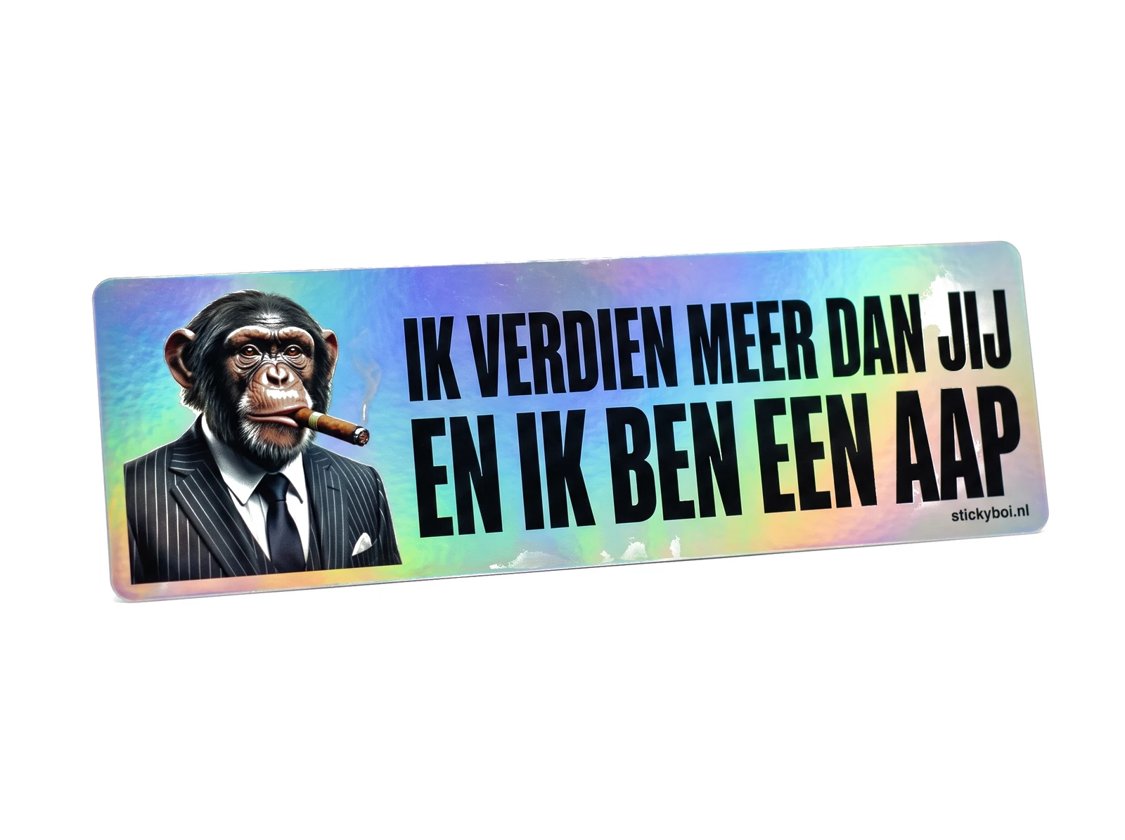 Ik verdien meer dan jij en ik ben een aap